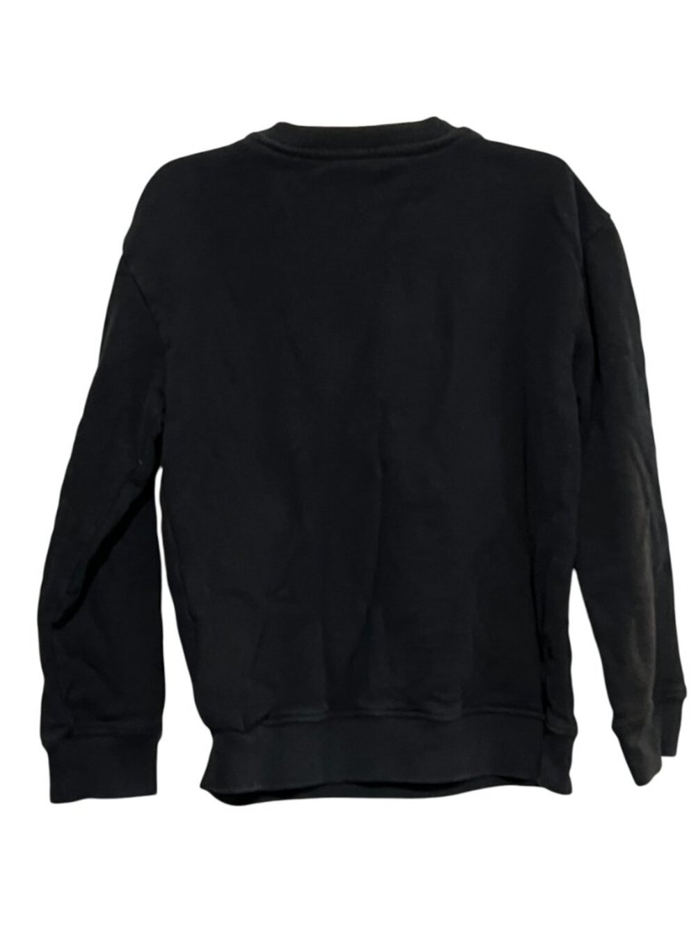Moschino Teen Sweatshirt Size 10 Gender Neutral Crewneck Black White Printed - Picture 2 of 5